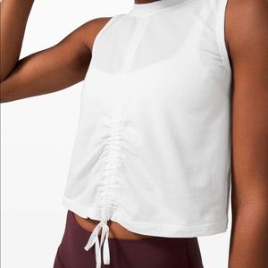 Lululemon Cinch Me Up Crop Tank White